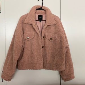 Blush Pink Sherpa Jacket